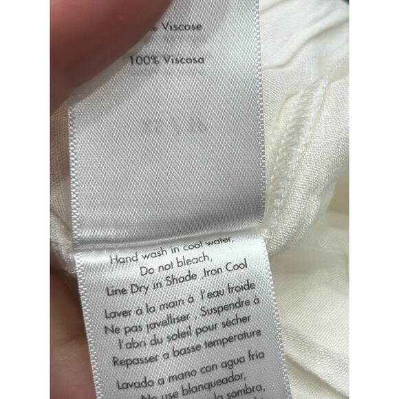 NWT Rachel Parcell Womens Ivory Wash Crepe Off-Shoulder Blouse Top Size XS - Picture 7 of 9